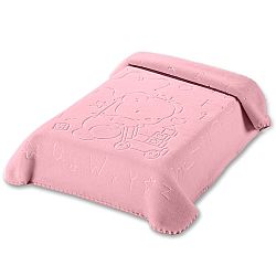 Κουβέρτα βελουτέ πολυεστερική, 110x140, Ster 521, ροζ